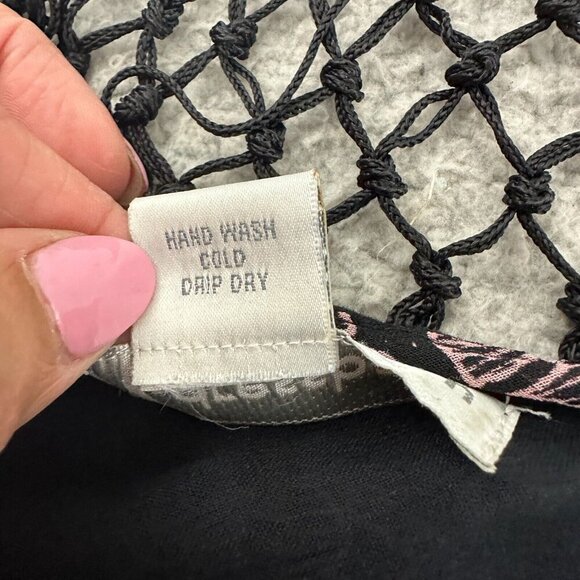 Vintage Y2K Slip Dress Beaded Fringe Tassels Whimsigoth Fairy 90s Dark - Picture 15 of 16